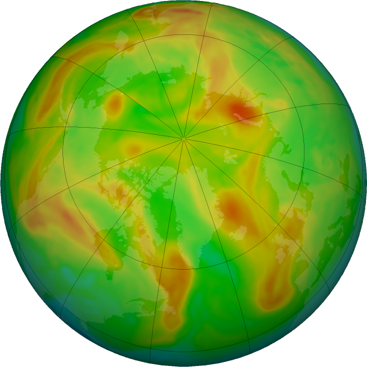 Arctic ozone map for 17 June 2024
